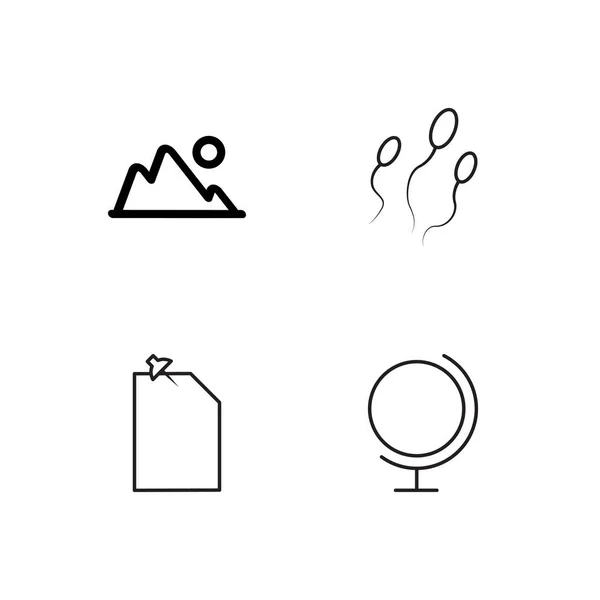 basit Seviyelendirilmiş Icons set seyahat