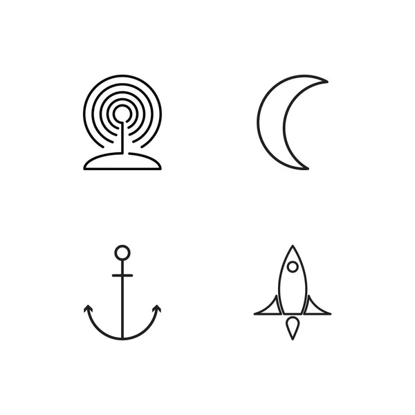 basit Seviyelendirilmiş Icons set seyahat