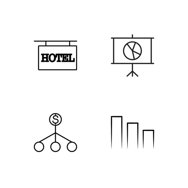 Pazarlama basit Seviyelendirilmiş Icons set