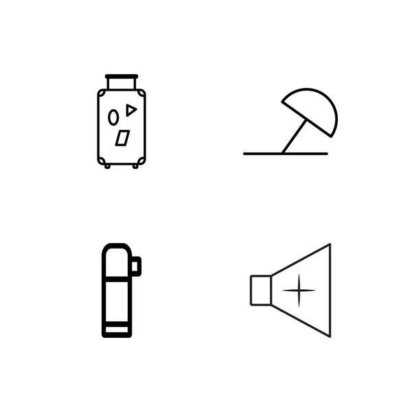 basit Seviyelendirilmiş Icons set seyahat