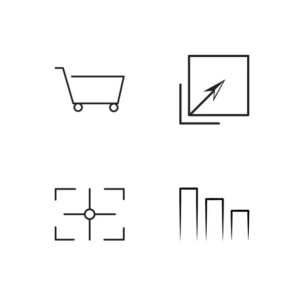 Pazarlama basit Seviyelendirilmiş Icons set