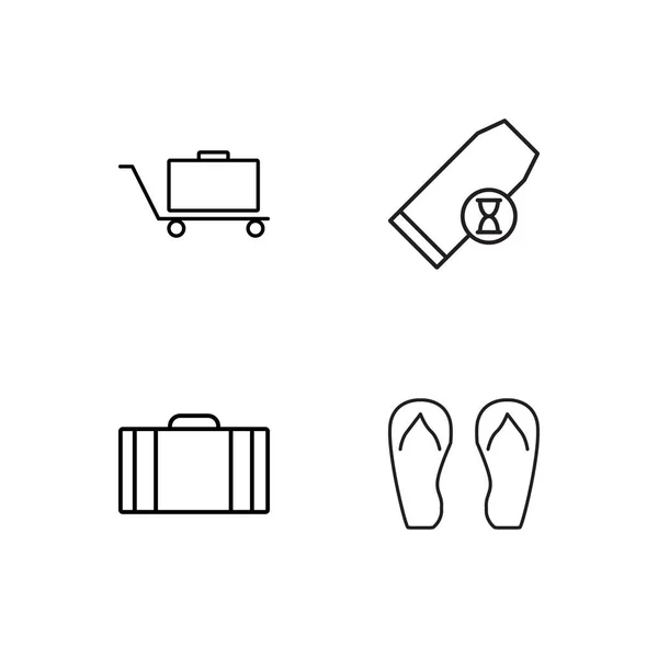 basit Seviyelendirilmiş Icons set seyahat