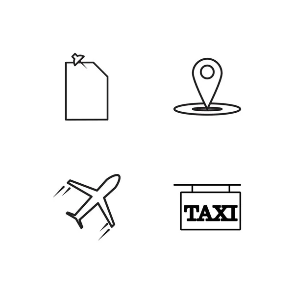 basit Seviyelendirilmiş Icons set seyahat