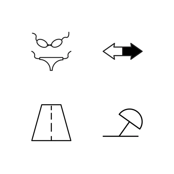 basit Seviyelendirilmiş Icons set seyahat