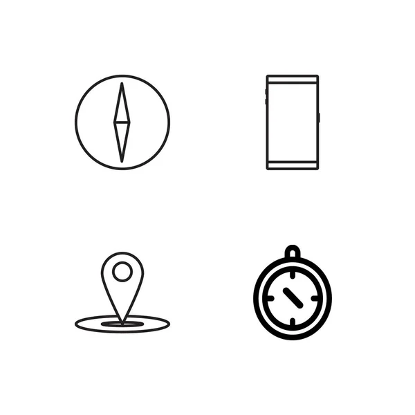 basit Seviyelendirilmiş Icons set seyahat