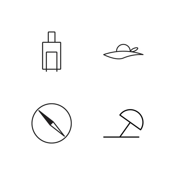 basit Seviyelendirilmiş Icons set seyahat