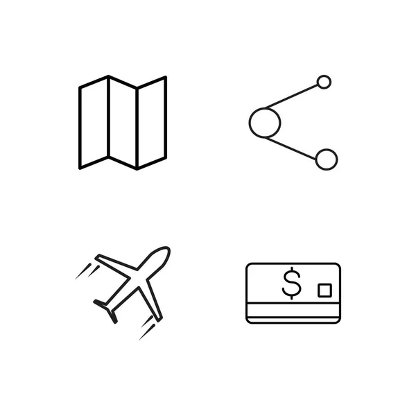 basit Seviyelendirilmiş Icons set seyahat