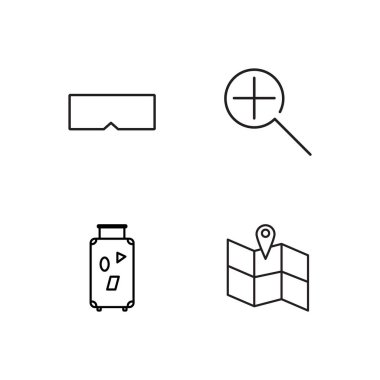 basit Seviyelendirilmiş Icons set seyahat