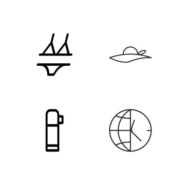 basit Seviyelendirilmiş Icons set seyahat