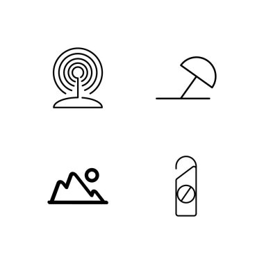 basit Seviyelendirilmiş Icons set seyahat