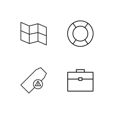 basit Seviyelendirilmiş Icons set seyahat