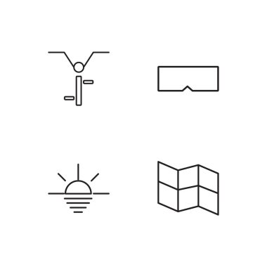 basit Seviyelendirilmiş Icons set seyahat