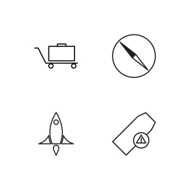 basit Seviyelendirilmiş Icons set seyahat