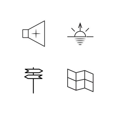 basit Seviyelendirilmiş Icons set seyahat