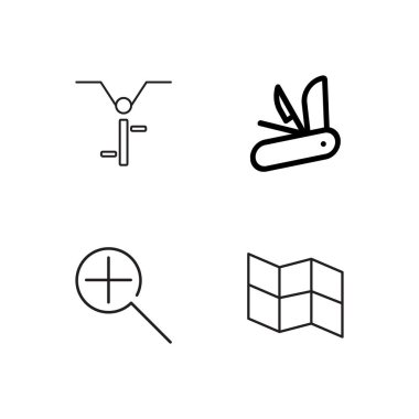 basit Seviyelendirilmiş Icons set seyahat