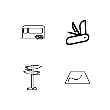 basit Seviyelendirilmiş Icons set seyahat