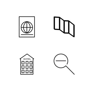 basit Seviyelendirilmiş Icons set seyahat