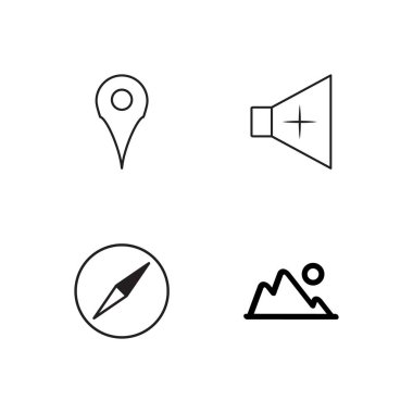 basit Seviyelendirilmiş Icons set seyahat