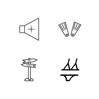 basit Seviyelendirilmiş Icons set seyahat