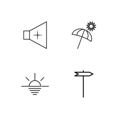 basit Seviyelendirilmiş Icons set seyahat