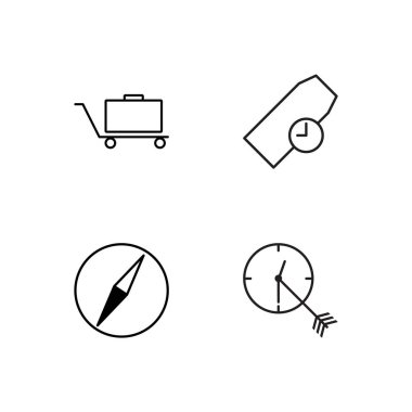 basit Seviyelendirilmiş Icons set seyahat