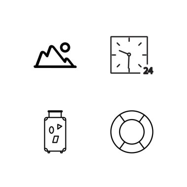 basit Seviyelendirilmiş Icons set seyahat