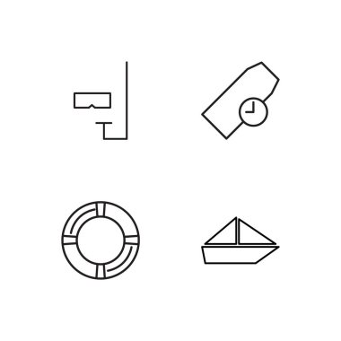 basit Seviyelendirilmiş Icons set seyahat