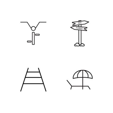 basit Seviyelendirilmiş Icons set seyahat