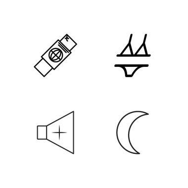 basit Seviyelendirilmiş Icons set seyahat