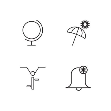 basit Seviyelendirilmiş Icons set seyahat