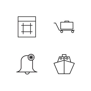 basit Seviyelendirilmiş Icons set seyahat