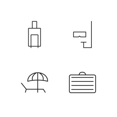 basit Seviyelendirilmiş Icons set seyahat