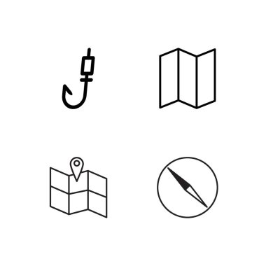 basit Seviyelendirilmiş Icons set seyahat