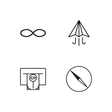 basit Seviyelendirilmiş Icons set seyahat