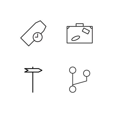 basit Seviyelendirilmiş Icons set seyahat