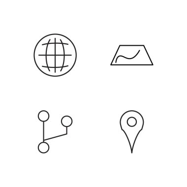 basit Seviyelendirilmiş Icons set seyahat