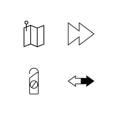 basit Seviyelendirilmiş Icons set seyahat