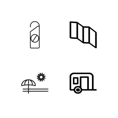 basit Seviyelendirilmiş Icons set seyahat