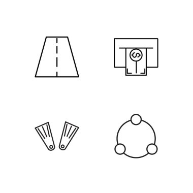 basit Seviyelendirilmiş Icons set seyahat