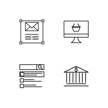 Pazarlama basit Seviyelendirilmiş Icons set