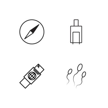 basit Seviyelendirilmiş Icons set seyahat