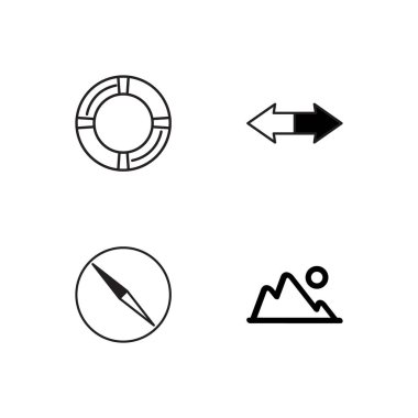 basit Seviyelendirilmiş Icons set seyahat