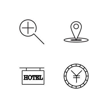 basit Seviyelendirilmiş Icons set seyahat