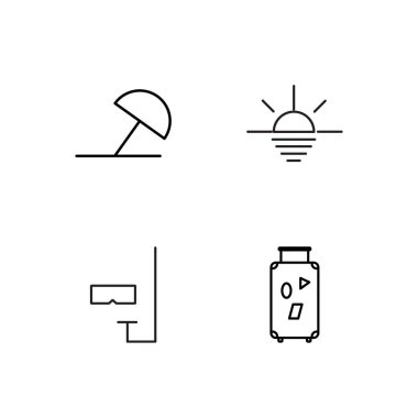 basit Seviyelendirilmiş Icons set seyahat