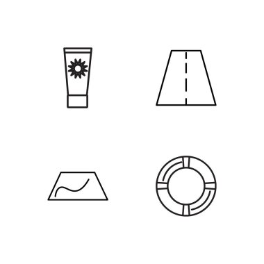 basit Seviyelendirilmiş Icons set seyahat