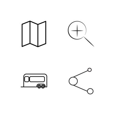 basit Seviyelendirilmiş Icons set seyahat