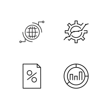 Pazarlama basit Seviyelendirilmiş Icons set