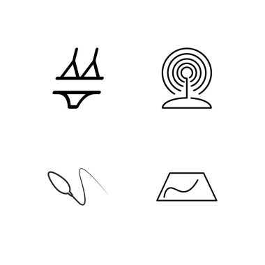 basit Seviyelendirilmiş Icons set seyahat