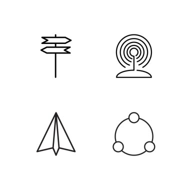 basit Seviyelendirilmiş Icons set seyahat