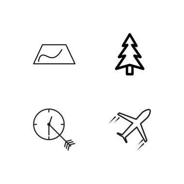 basit Seviyelendirilmiş Icons set seyahat